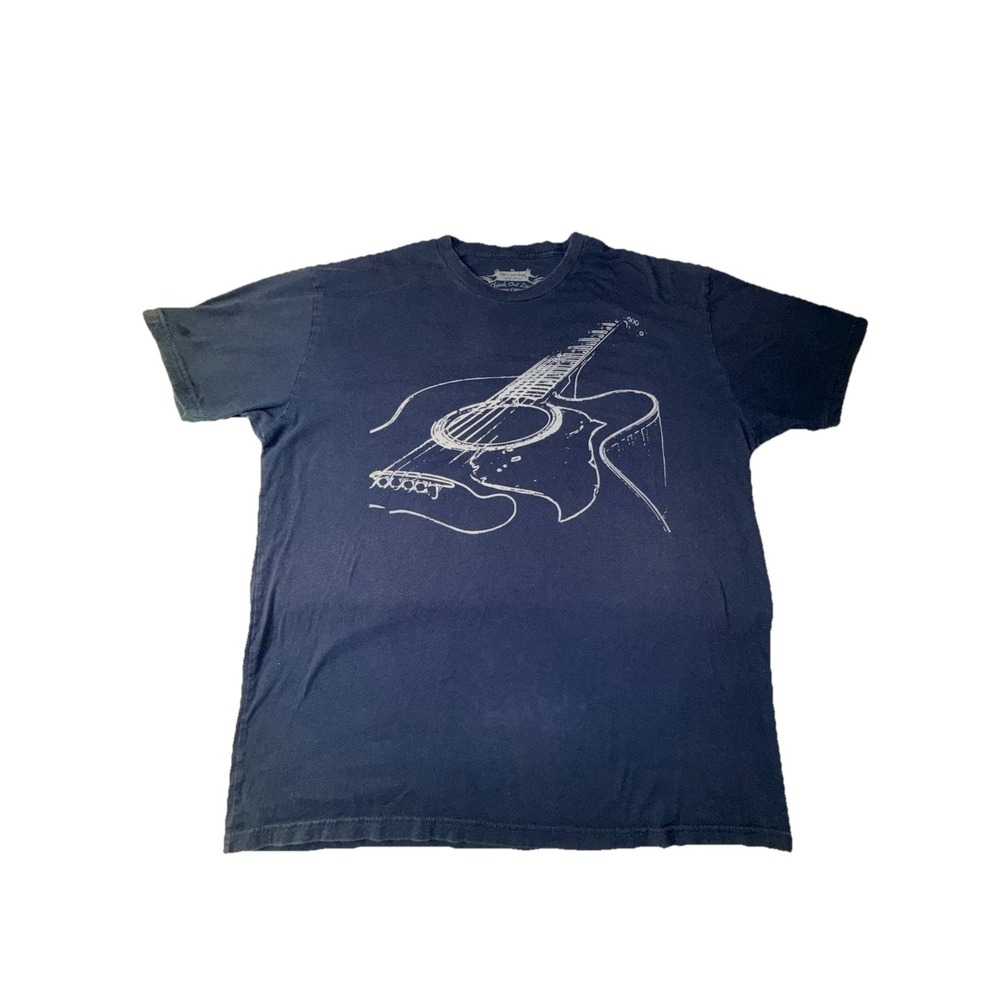 Think Out Loud Apparel Acoustic Guitar T-Shirt Musician Tee Guitar Player Sz XL‎
